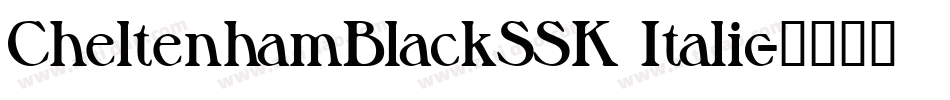 CheltenhamBlackSSK Italic字体转换